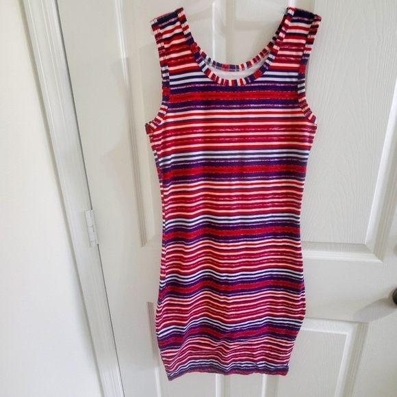 Colorful sleevless stripped summer midi dress‎ - Picture 3 of 6